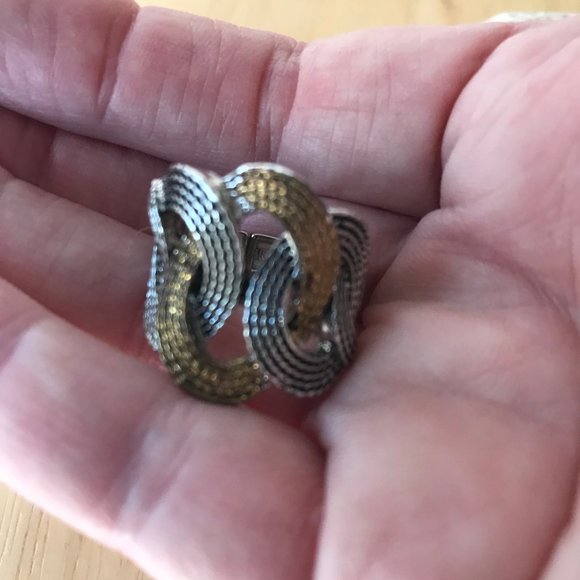 Art Deco Stretch Ring Vintage Metal Jewelry Trendy - Picture 2 of 7